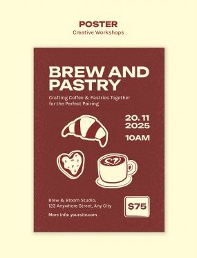 创意糕点美食坊宣传海报设计